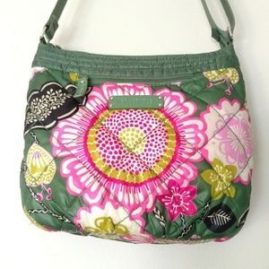Green & Pink Floral Vera Bradley Quilted Purse
